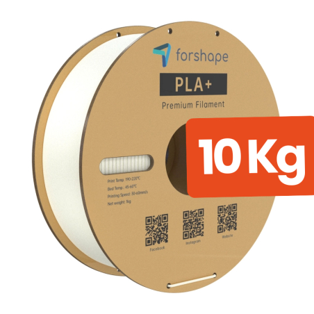 Pack x10 PLA+ White Forshape Premium - 1.75mm - 10Kg