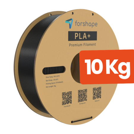 PLA+ Black Forshape 1.75mm Set x10 Premium - - 10Kg