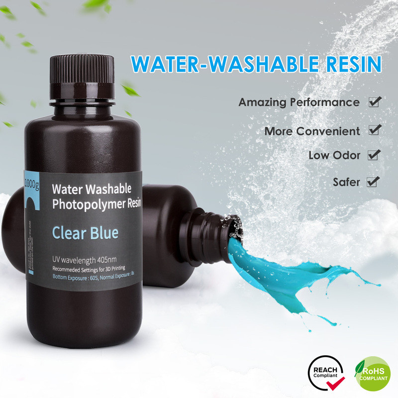 Résine Lavable à l'eau Bleue Clair Elegoo - 1000 ml (4)