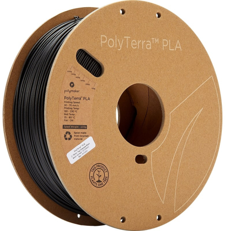 PolyTerra PLA Zwart Houtskool - 1.75mm - 1 kg