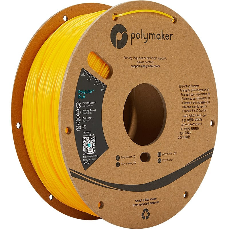 PolyLite PLA Jaune - 1.75mm - 1 kg