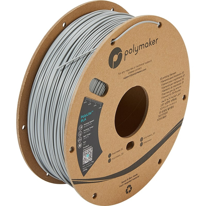 Filament PLA Gris - 2.85mm - 1 kg