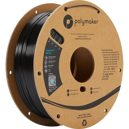 PolyLite PETG Zwart - 2.85mm - 1 kg