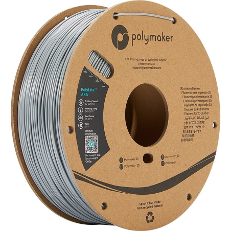 PolyLite ASA Grijs - 2.85mm - 1 kg