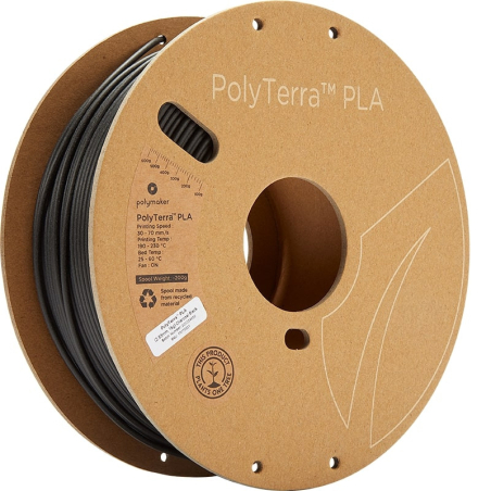 PolyTerra PLA Zwart Houtskool - 2.85mm - 1 kg