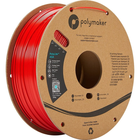 PolyLite ASA Rood - 2.85mm - 1 kg