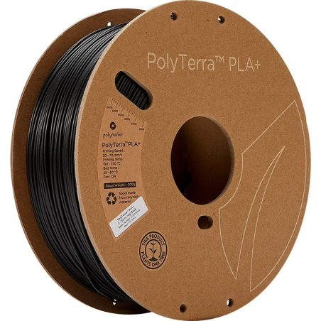 PolyTerra PLA+ Zwart - 1.75mm - 1 kg