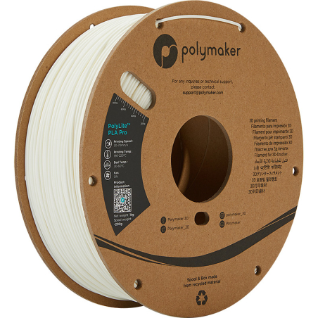 PolyLite PLA Pro Wit - 1.75mm - 1 kg