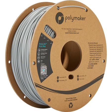 PolyLite PLA Pro Grijs - 1.75mm - 1 kg