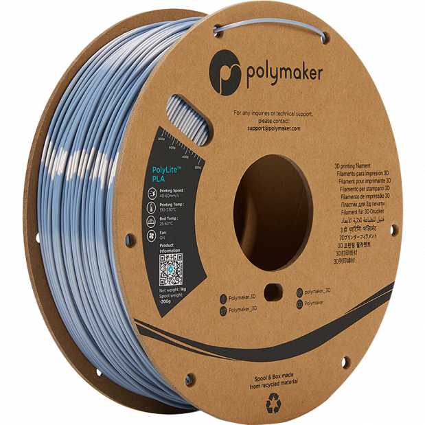 Polylite Zijde PLA Zilver - 1.75mm - 1 kg