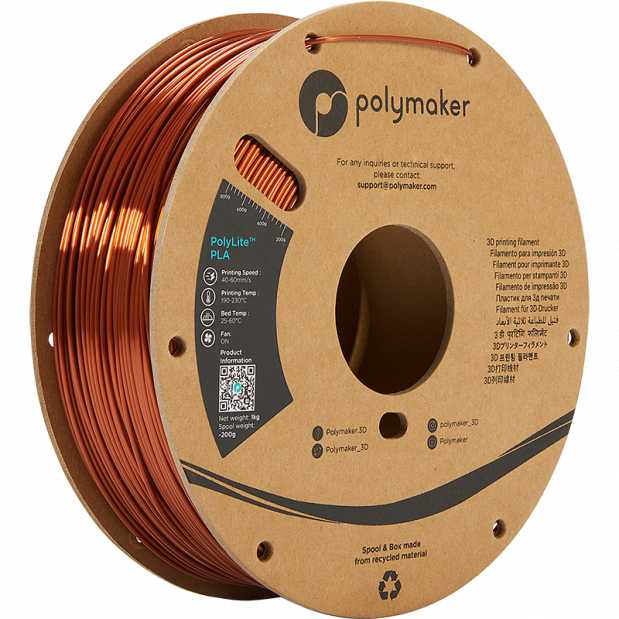 Polylite Zijde PLA Brons - 1.75mm - 1 kg