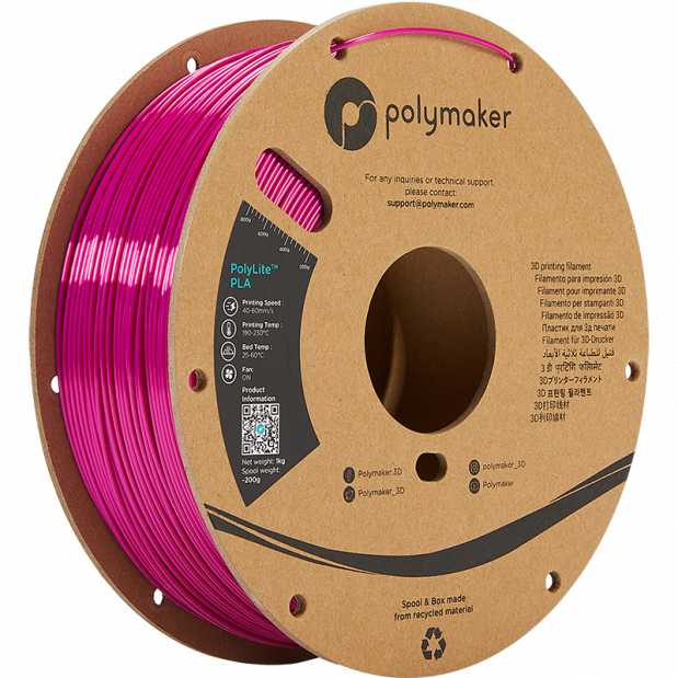 Polylite Zijde PLA Magenta - 1.75mm - 1 kg