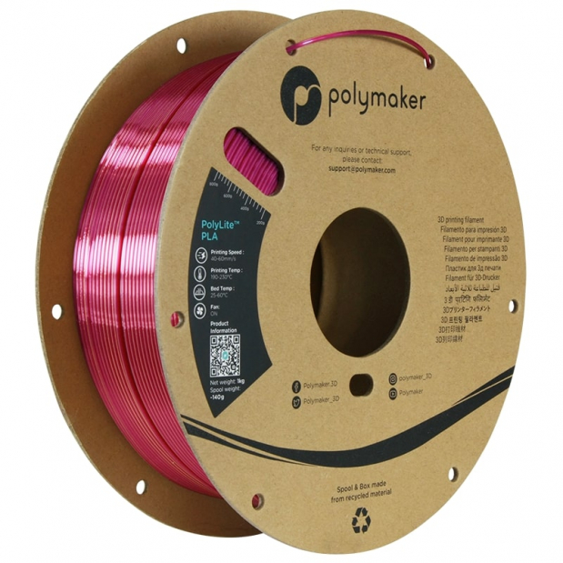 Polylite Dubbelzijde PLA Banket Goud-Magenta - 1.75mm - 1 kg