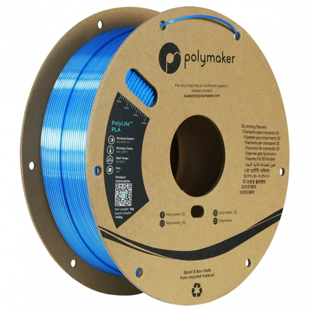 Polylite Dual Silk PLA Beluga Zilver-Blauw - 1.75mm - 1 kg