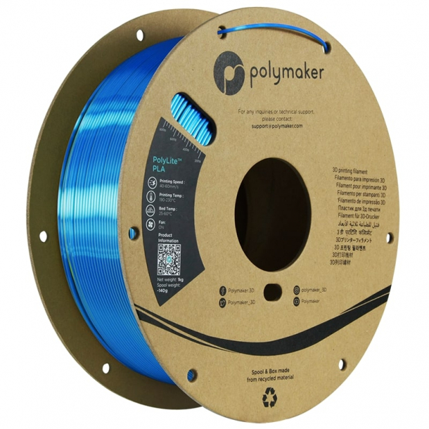 Polylite Dual Silk PLA Kameleon Geel-Blauw - 1.75mm - 1 kg