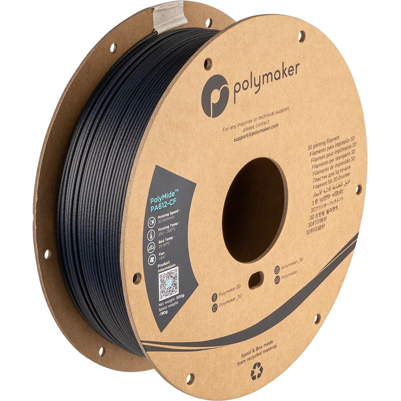 Polymide PA612-CF Noir - 1.75mm - 500 g