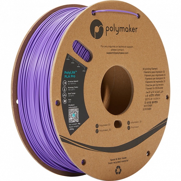 PolyLite PLA Pro Donkerpaars - 1.75mm - 1 kg