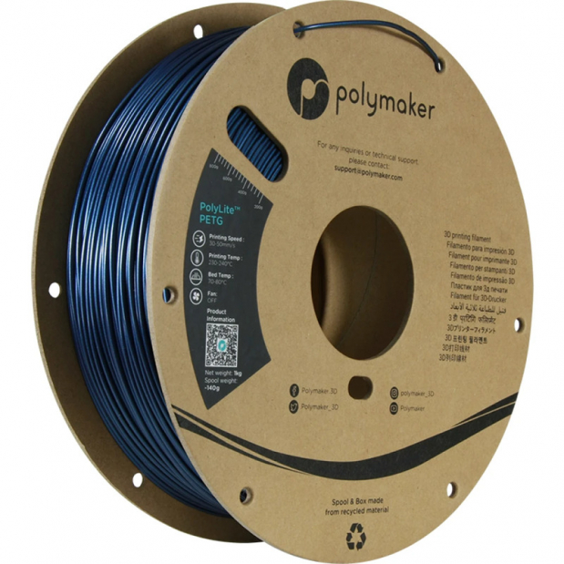 PolyLite PETG Donkerblauw - 1.75mm - 1 kg