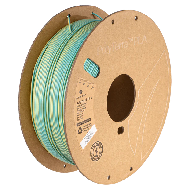 PolyTerra PLA Dual Teal Geel (Kameleon) - 1.75mm - 1 kg