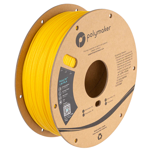 PolyLite LW-PLA Helder Geel - 1.75mm - 800 g