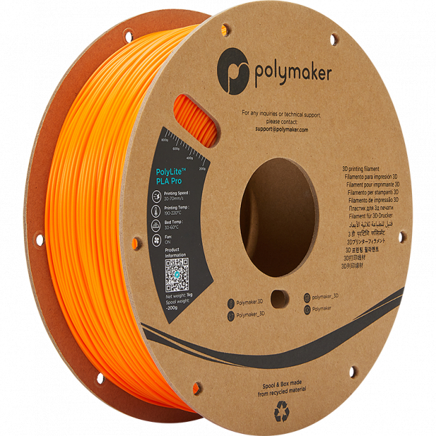 PolyLite PLA Pro Oranje - 1.75mm - 1 kg