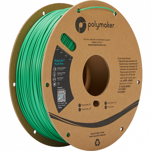 PolyLite PLA Pro Groen - 1.75mm - 1 kg