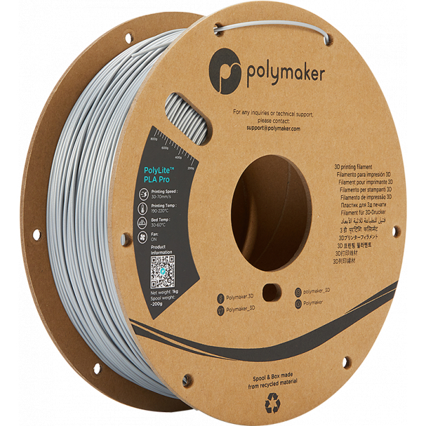 PolyLite PLA Pro Zilver - 1.75mm - 1 kg