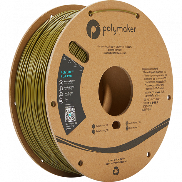 PolyLite PLA Pro Legergroen - 1.75mm - 1 kg