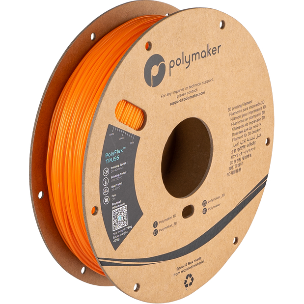 PolyFlex TPU-95A Sinaasappel - 1.75mm - 750 g