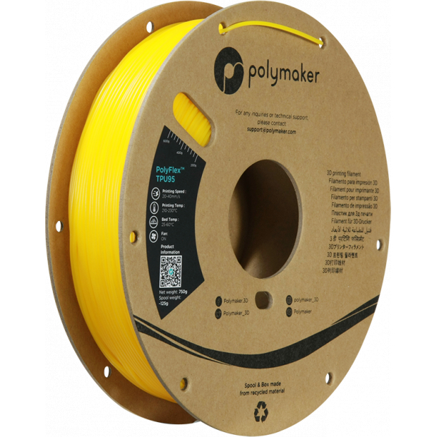 PolyFlex TPU-95A Geel - 1.75mm - 750 g