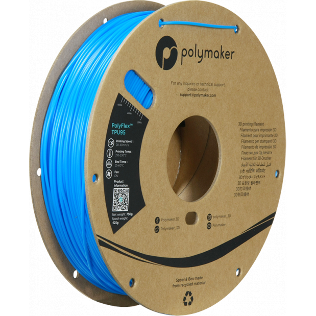 PolyFlex TPU-95A Blauw - 1.75mm - 750 g