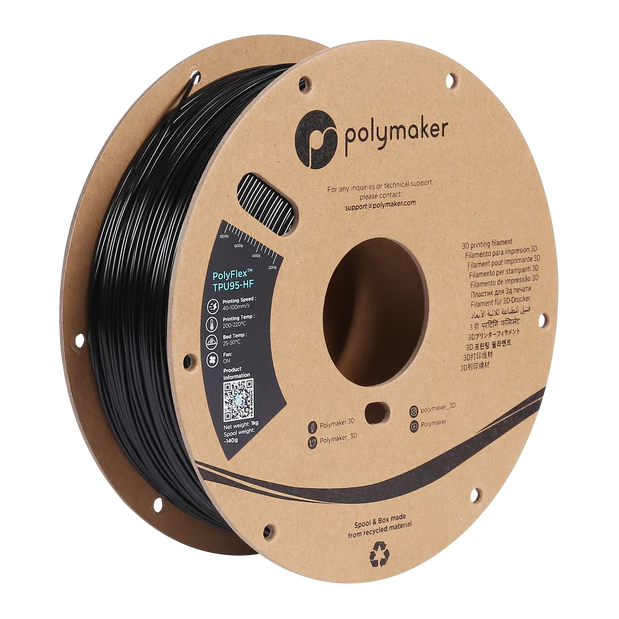 PolyFlex TPU-95A High Speed Zwart - 1.75mm - 750 g