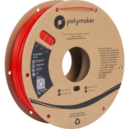 PolyMax Tough PLA Rood - 1.75mm - 750 g