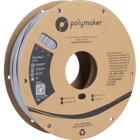 PolyMax Tough PLA Grijs - 1.75mm - 750 g