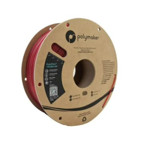 PolyFlex TPU-95A High Speed Doorschijnend Rood- 1.75mm - 1 kg