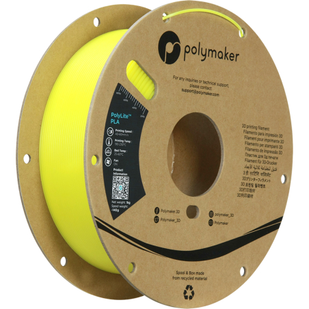 PolyLite PLA Lichtgevend Geel - 1.75mm - 1 kg