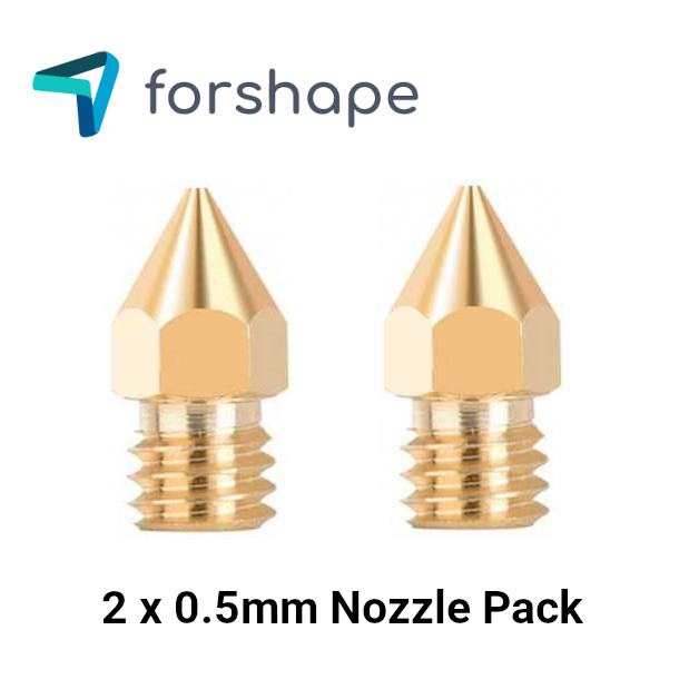 Forshape Set van 2 MK8 koperen mondstukken 0.3mm